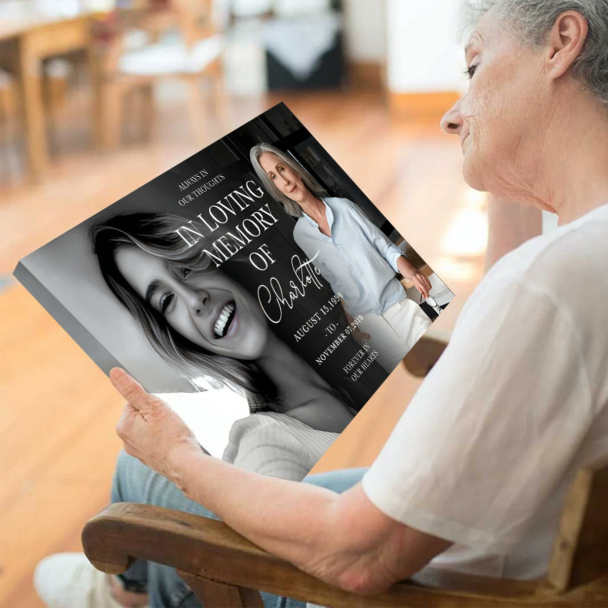 Forever In Our Hearts Canvas - Celebrate the Life of Your Loved Ones with Personalized Memorial Poster or Canvas