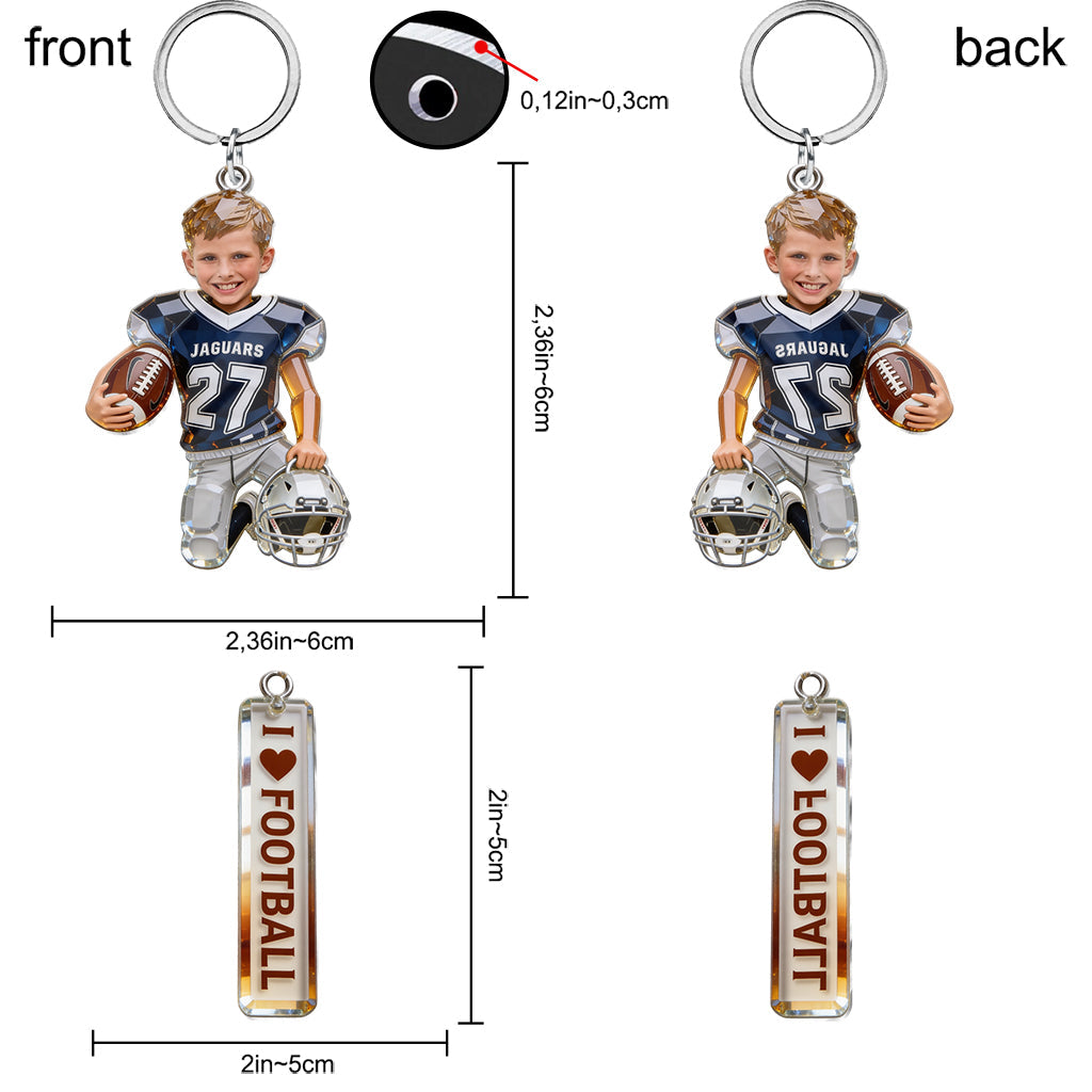 Kids Sports - Personalized Kid Premium Keychain With Charms