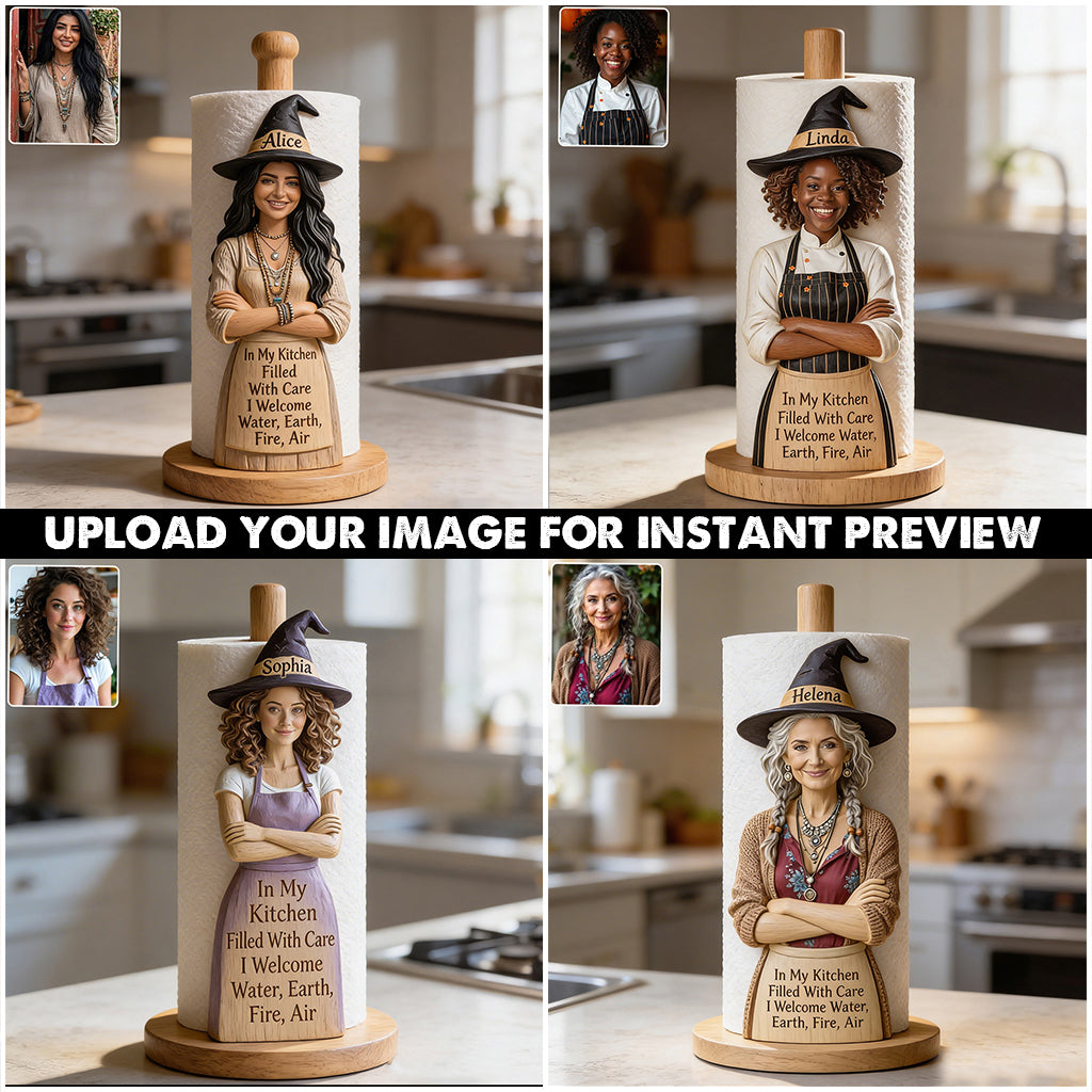 In My Kitchen - Personalized Witch Paper Towel Stand