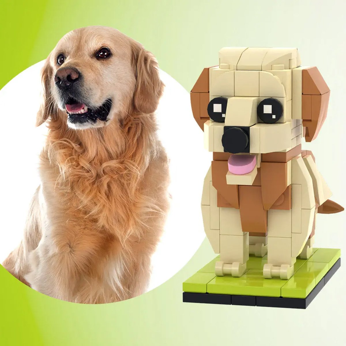 Dog Cat Lovers - Personalized Dog Cat Photos Brick Figures