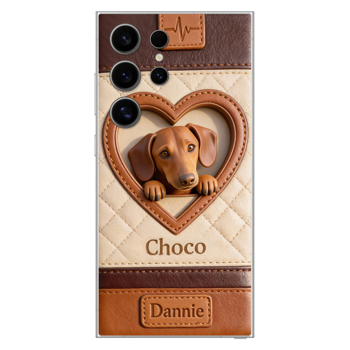 Custom From Any Photo - Personalized Dog Leather Phone Case