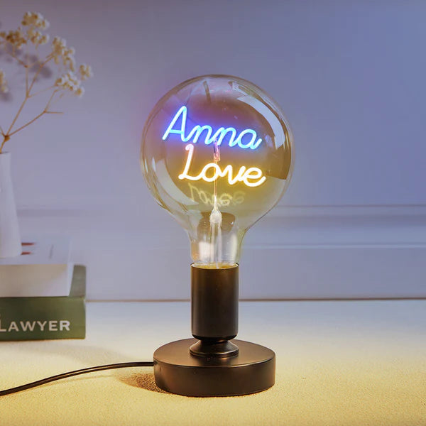 Any Name Light Bulbs - Personalized Any Name Light Bulbs Lamp
