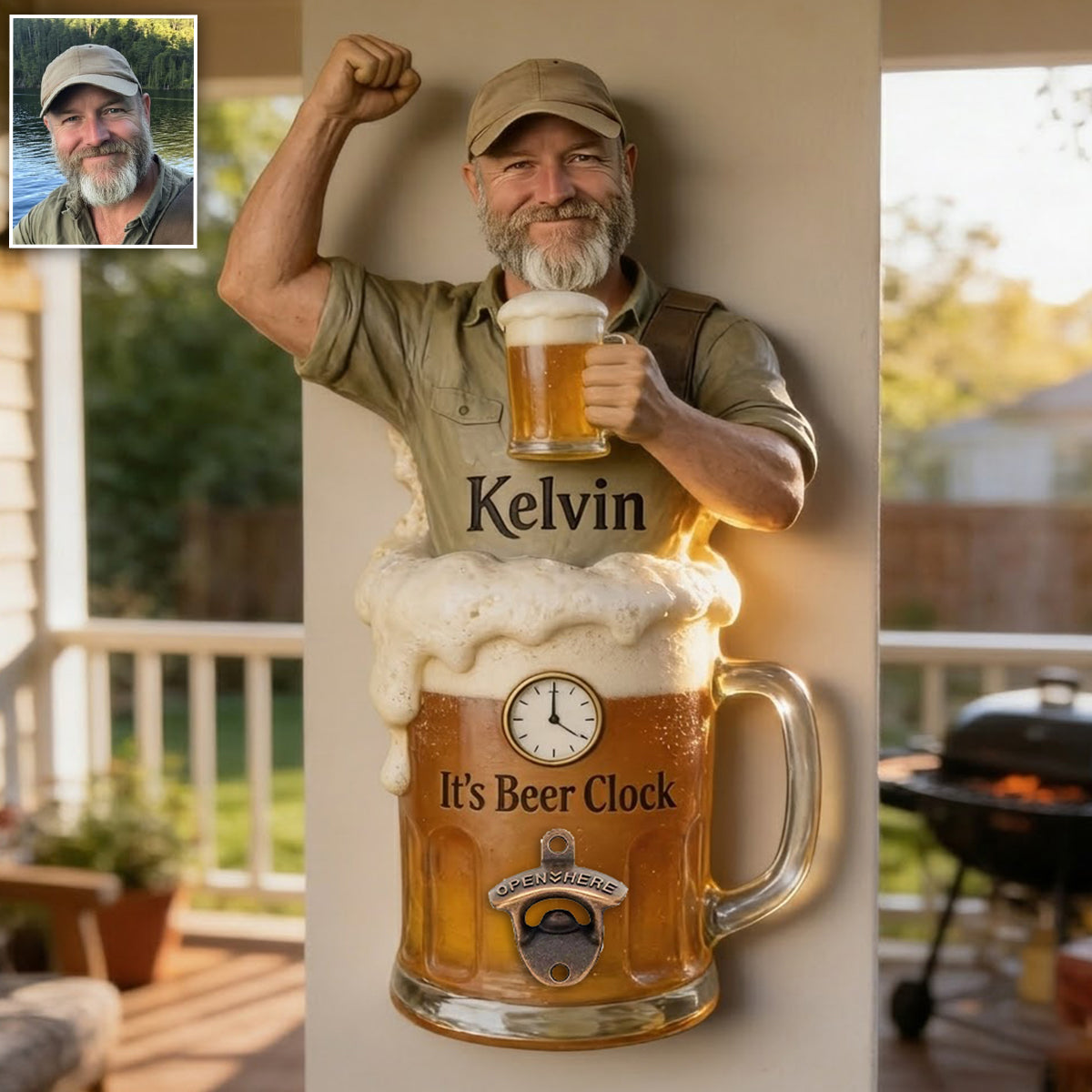 It's Beer Clock - Personalized Beer Wall Bottle Opener