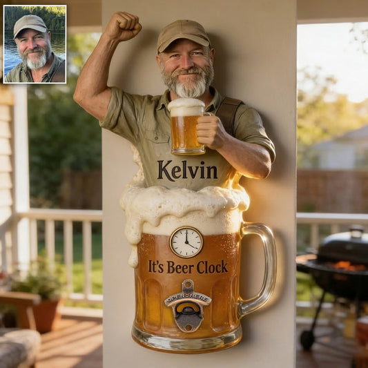 It's Beer Clock - Personalized Beer Wall Bottle Opener