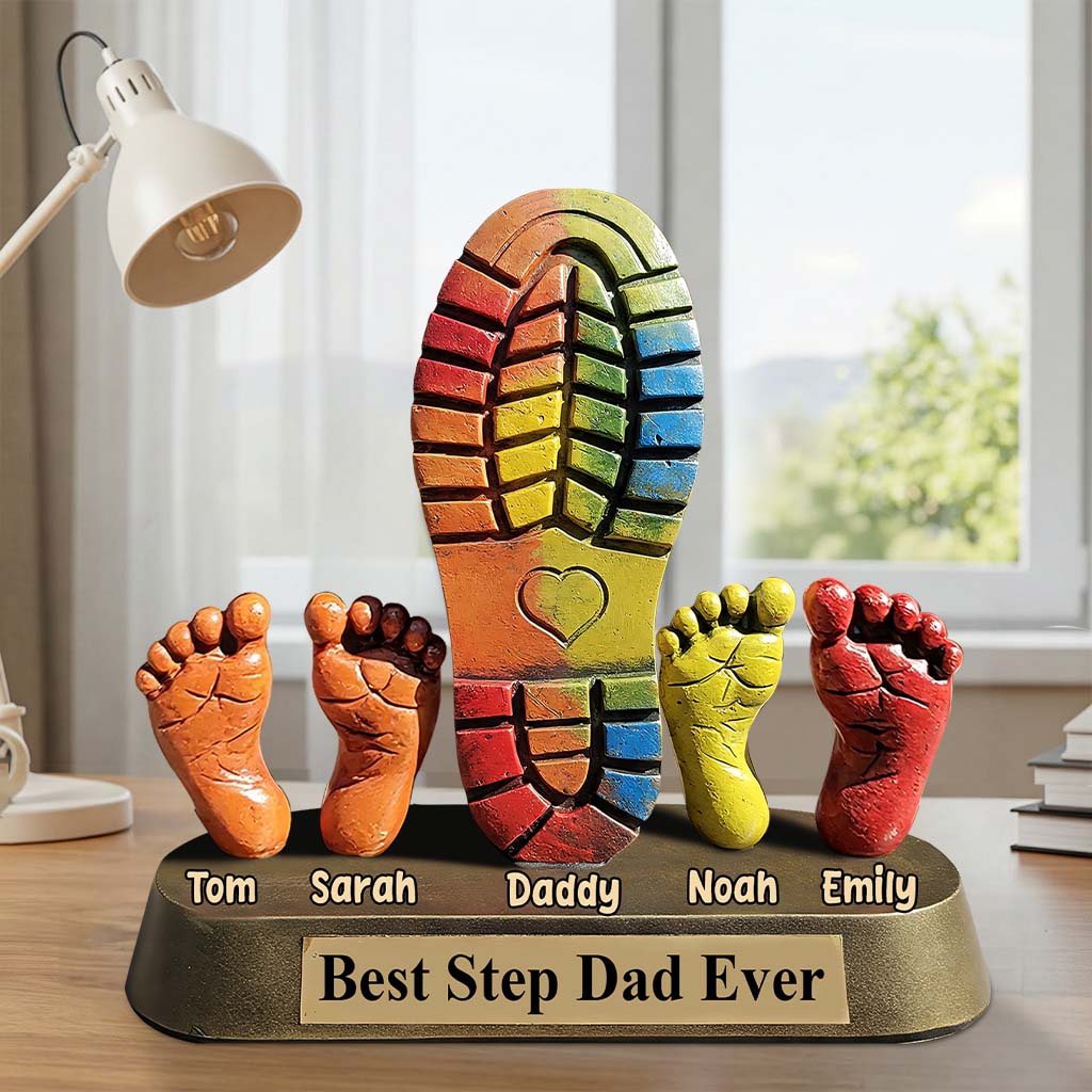 Best Step Dad Ever - Personalized Father Custom Shaped Acrylic Plaque