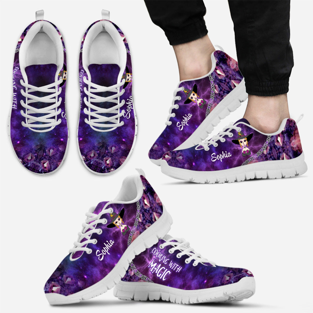Cooking With Magic - Personalized Witch Sneakers