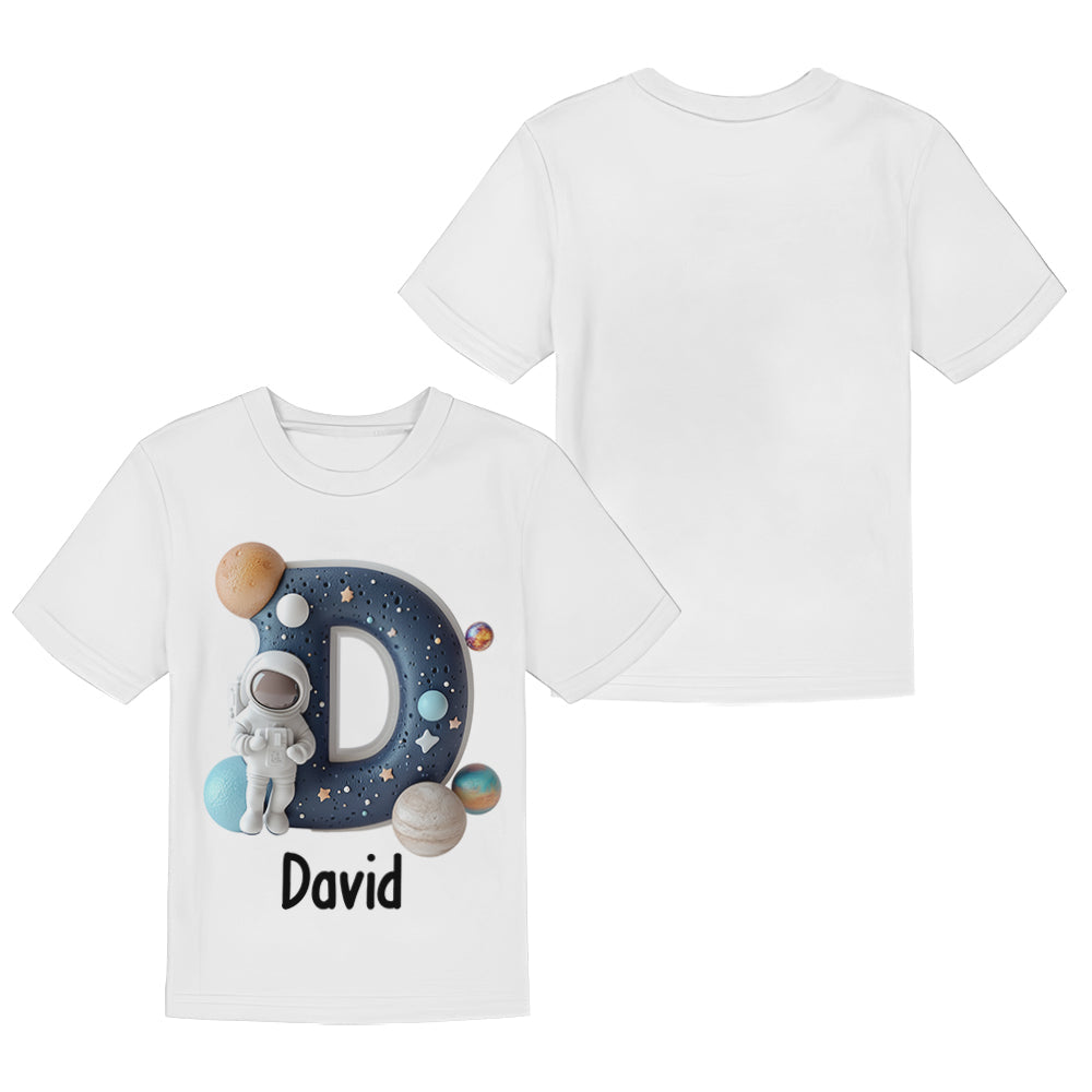 Cool Space Alphabet - Personalized Kid T-shirt & Shorts
