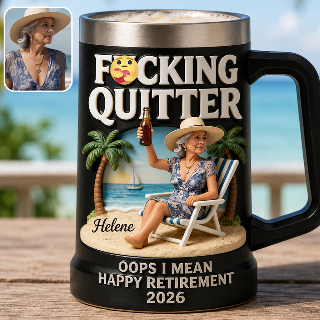 Happy Retirement - Personalized Retired Beer Stein