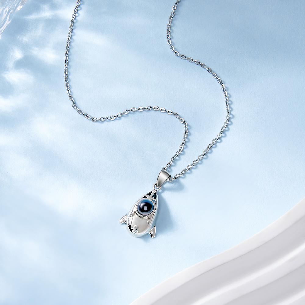gift for anyone, who lost a loved one - Personalized Creative Rocket Projection Photo Charm