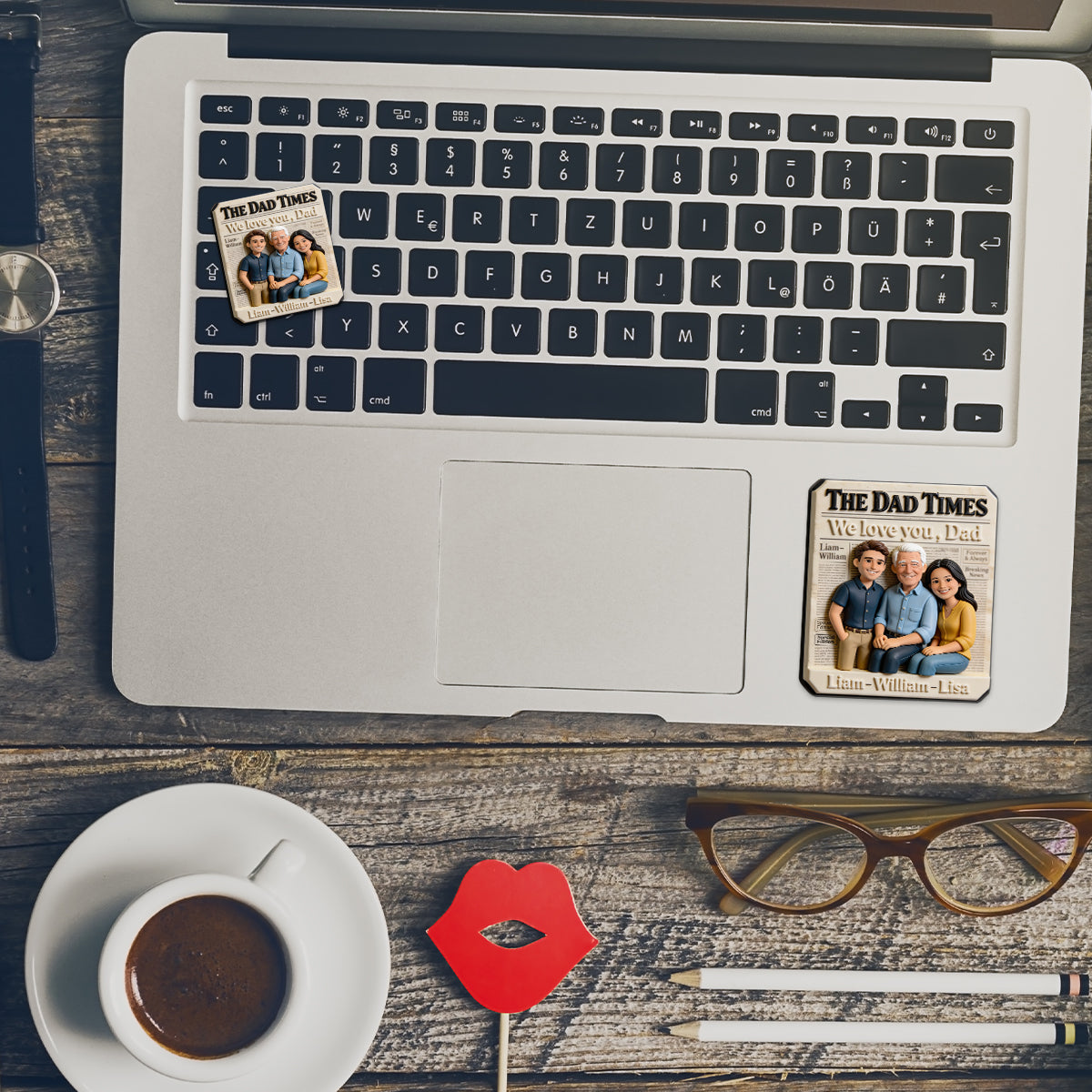 Father's Day Gifts, The Dad Times - Personalized Father Magnet