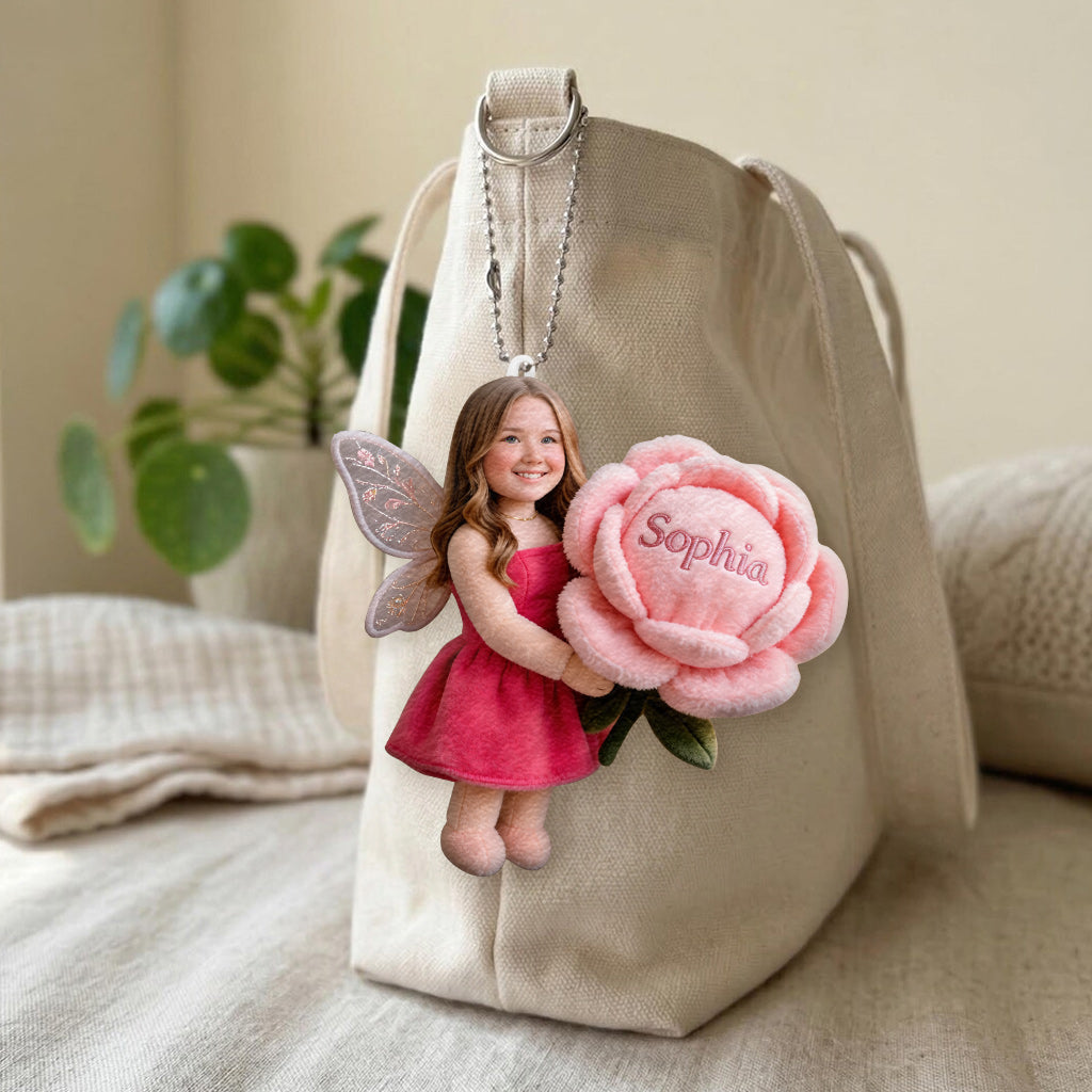 Custom Any Photo Little Fairy - Personalized Self Love Plush Keychain