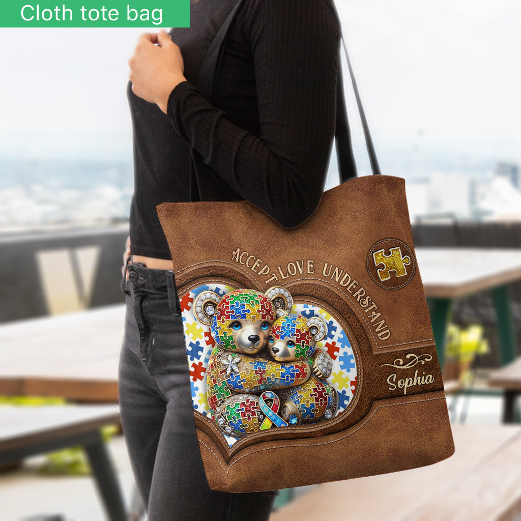 Accept Love Understand - Personalized Autism Awareness Tote Bag