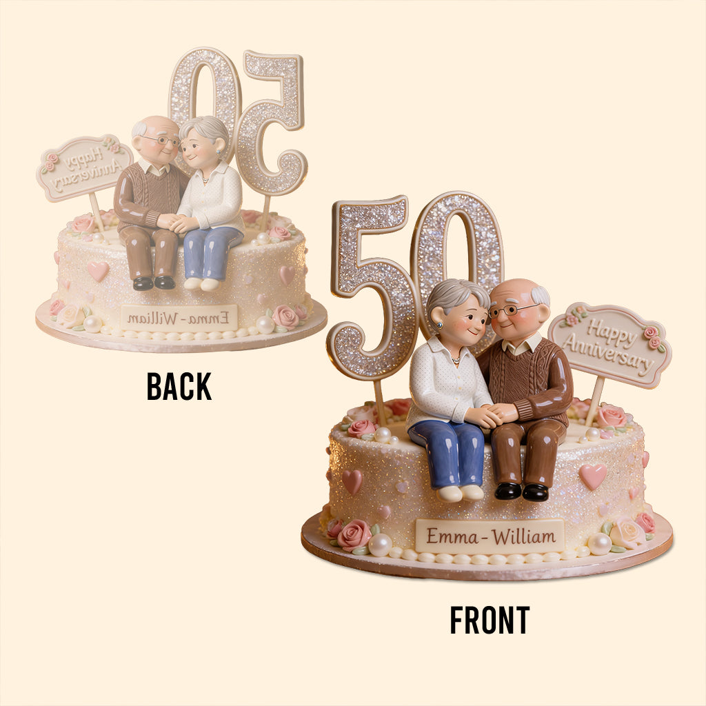 Happy Anniversary - Personalized Couple Custom Shaped Acrylic Plaque
