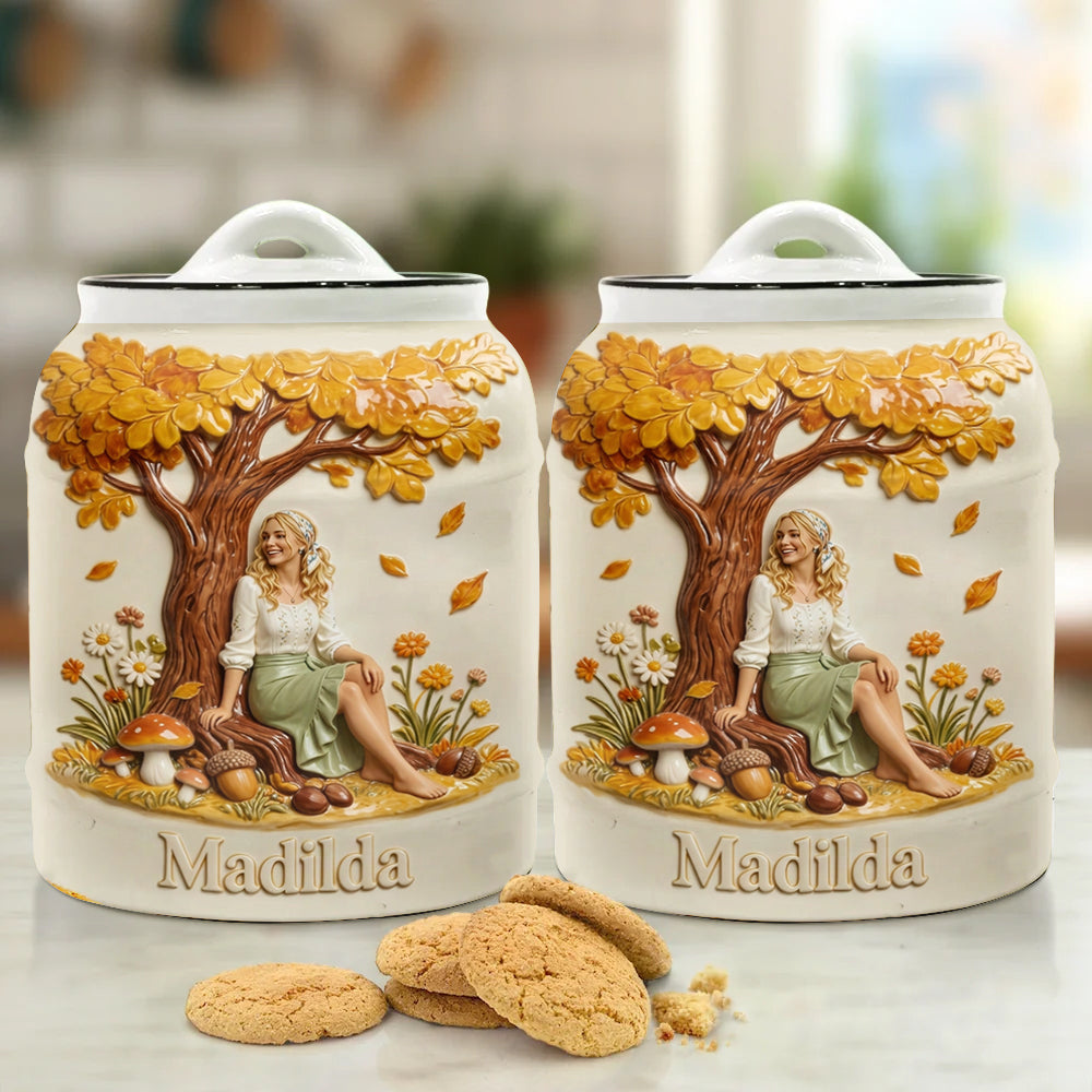 Autumn Garden - Personalized Self Love Cookie Jar