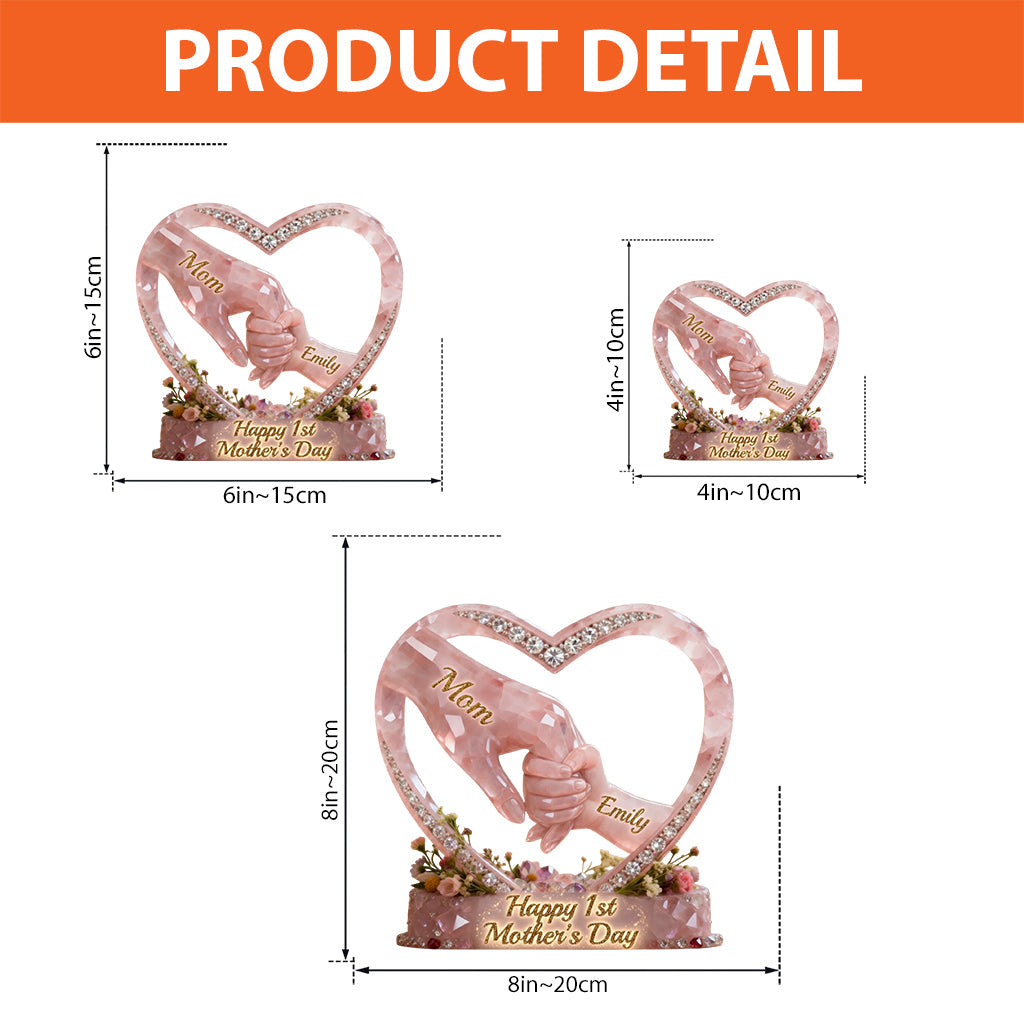 Happy 1st Mother's Day - Personalized Mother Custom Shaped Acrylic Plaque
