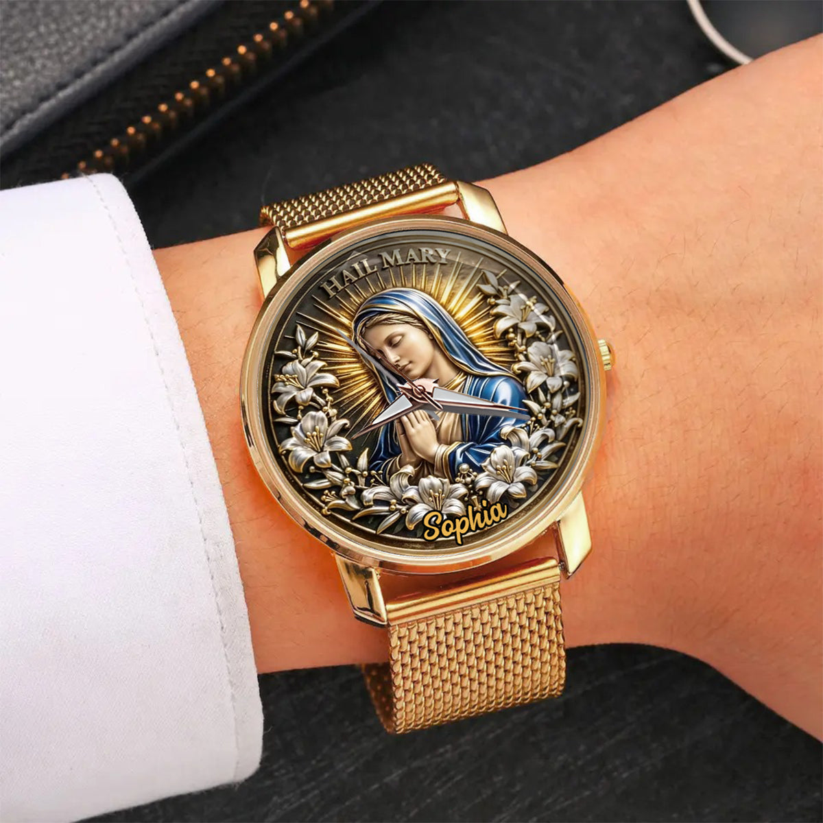 Hail Mary - Personalized Christian Women Hand Watch