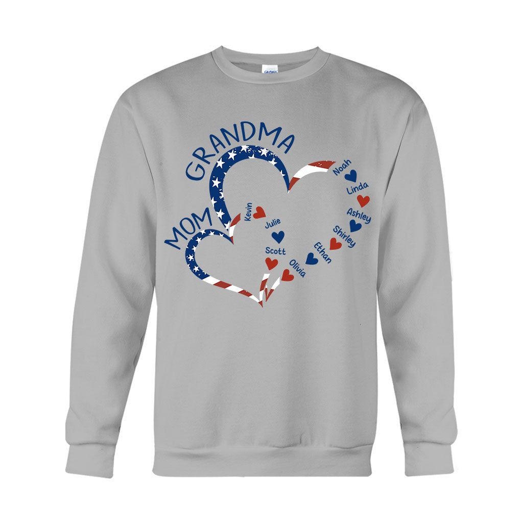 First Mom Now Grandma - Personalized Grandma T-shirt And Hoodie