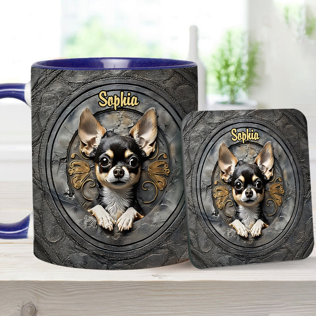 Adorable Chihuahua - Personalized Chihuahua Accent Mug