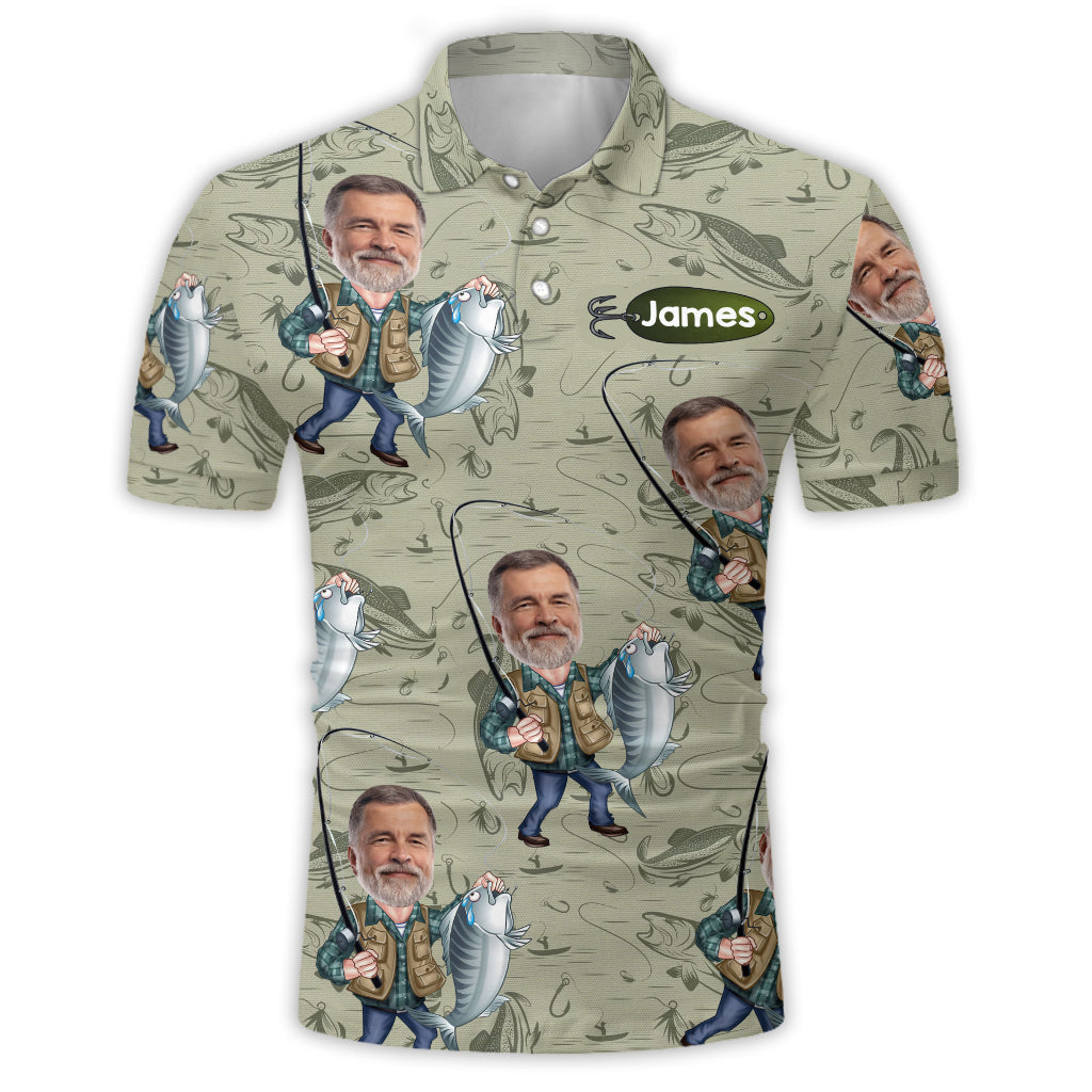 Gift For Fishing Dad, Husband, Uncle... - Personalized Fishing Polo Shirt