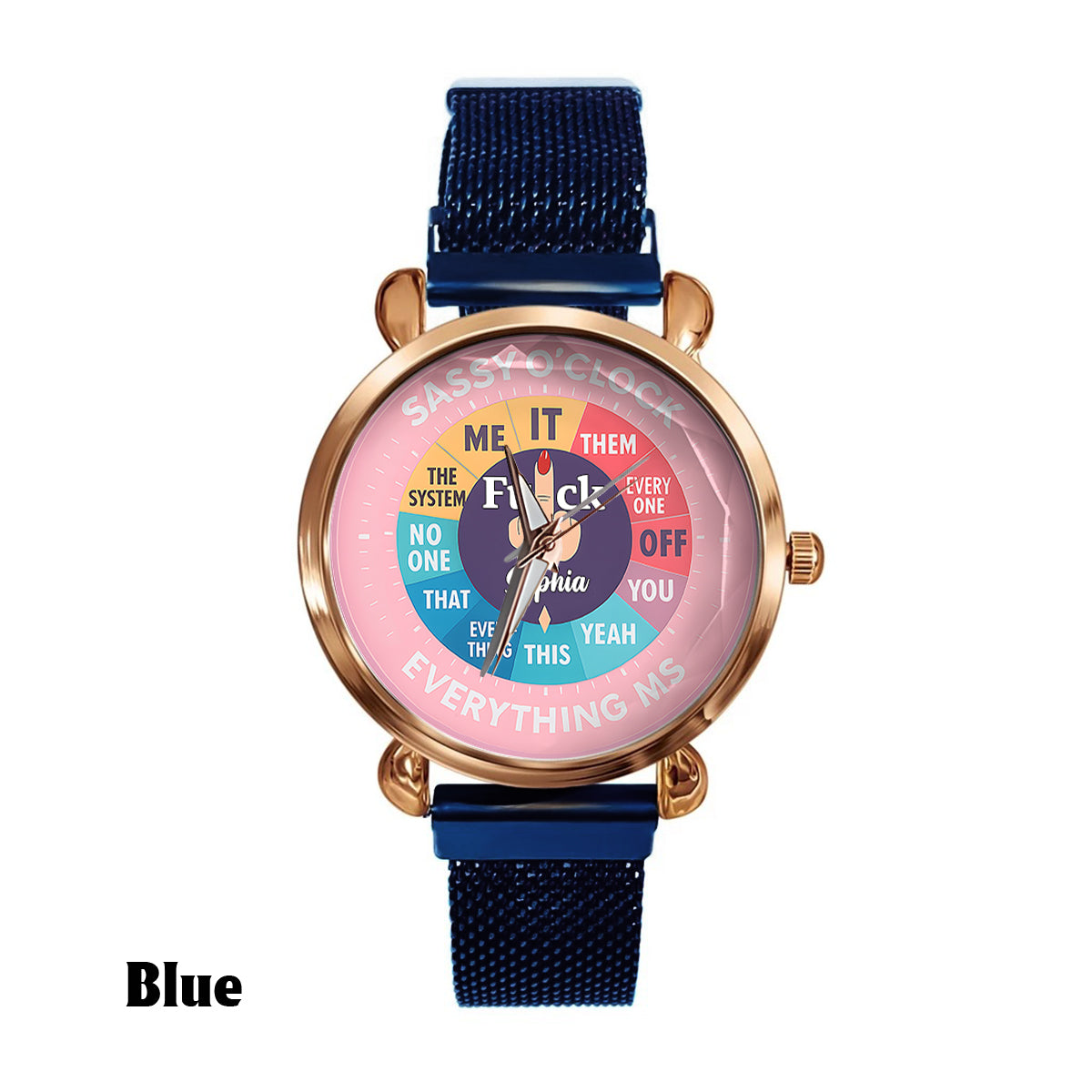 F*ck O'Clock Watch, Funny Gift For Her, Friends - Personalized Sarcasm Women Hand Watch