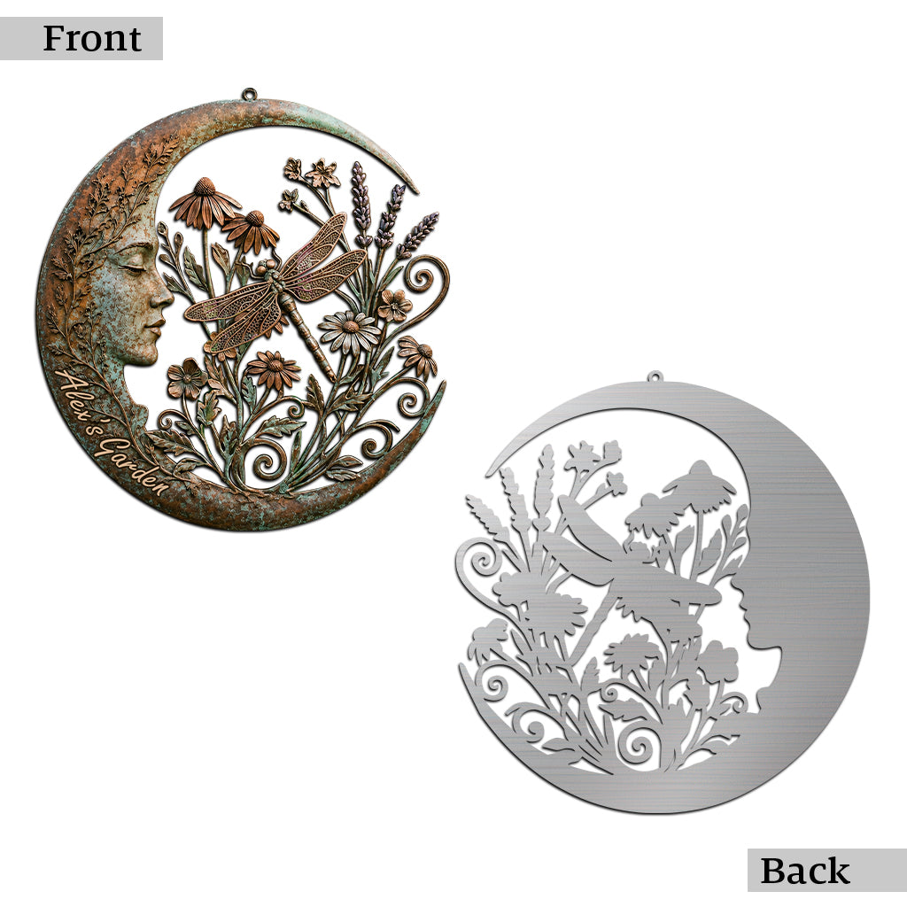 Garden Moon - Personalized Gardening Cut Metal Sign