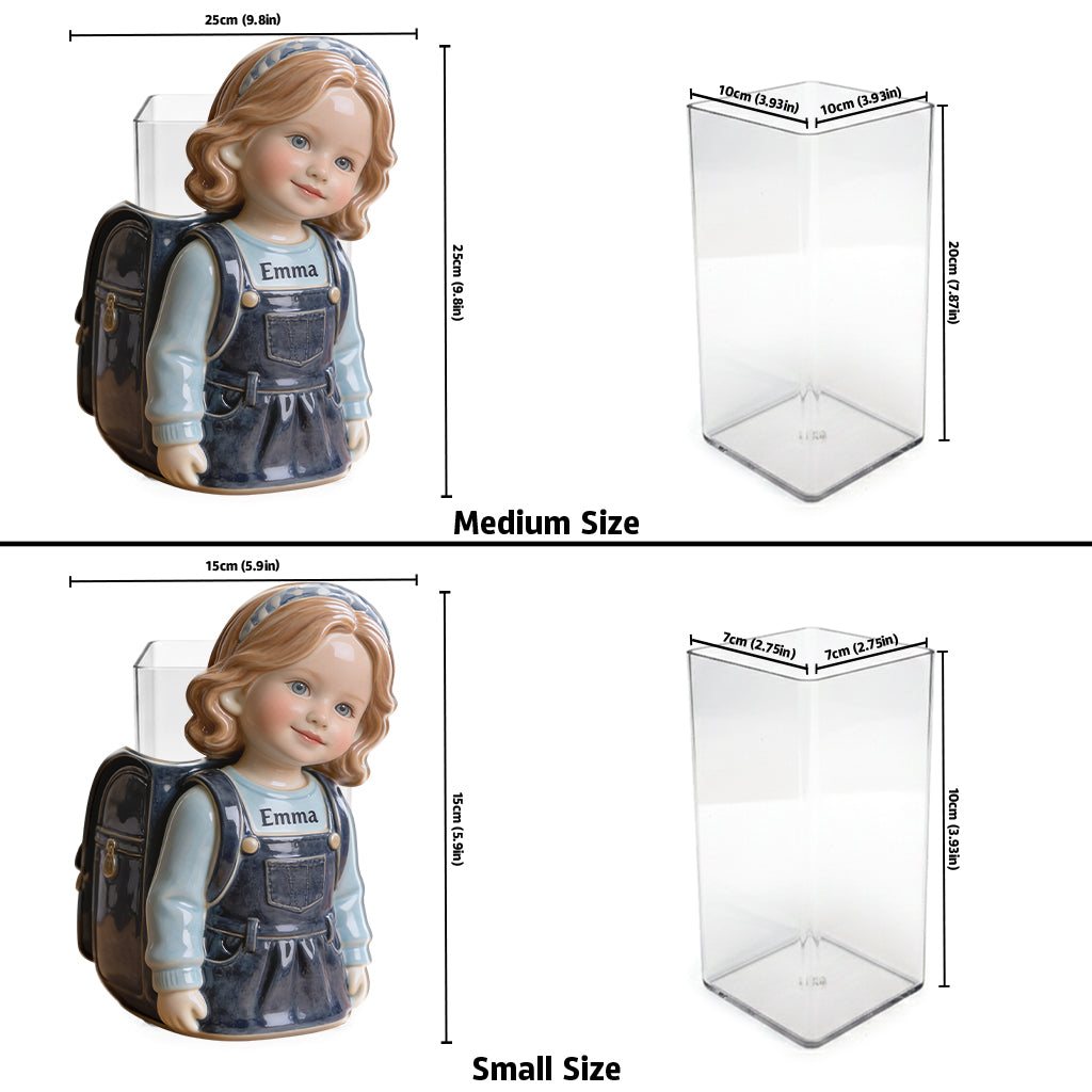 Backpack Buddy Pen Holder - Personalized Kid Acrylic Pot