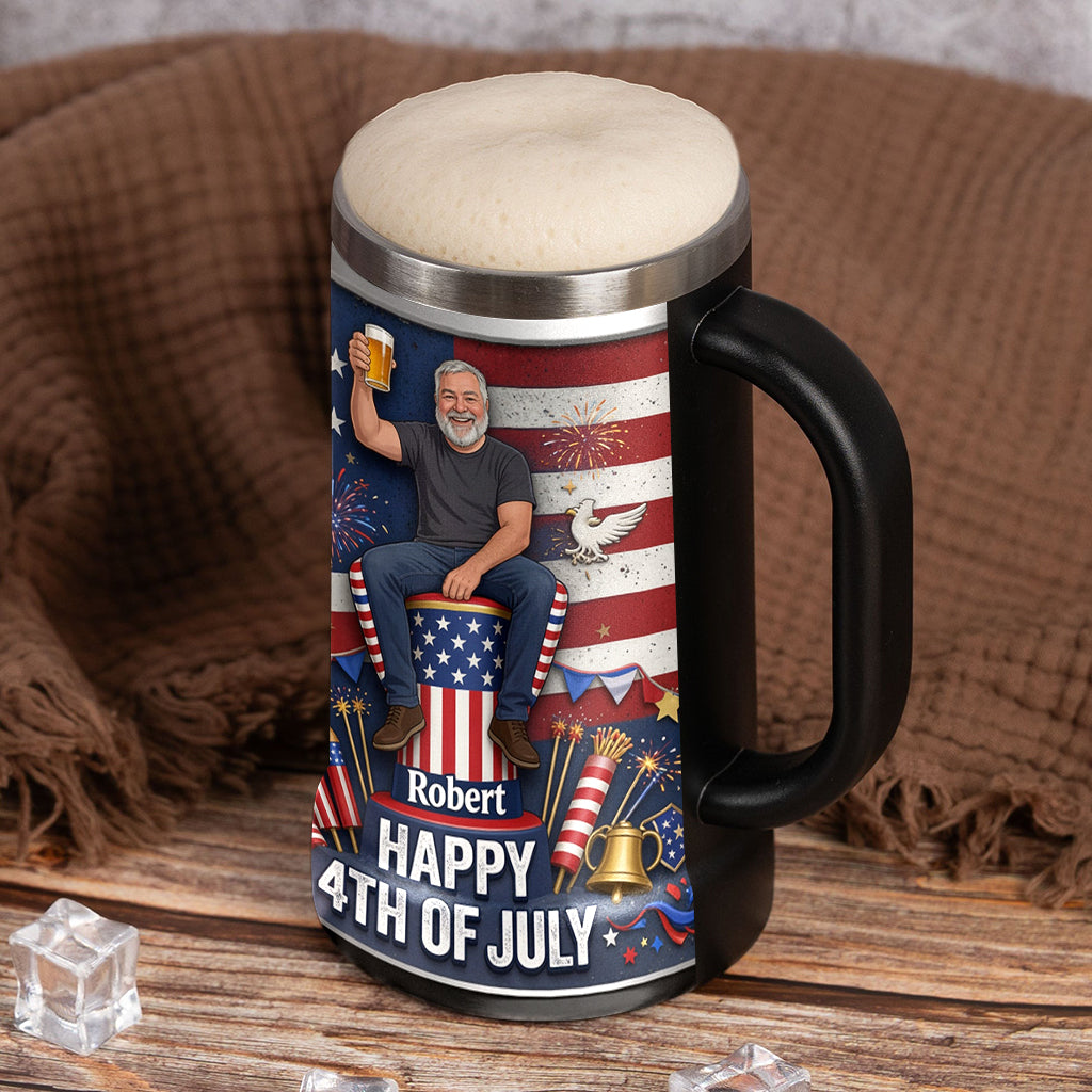 Cheers To Freedom - Personalized Independence Day/ 4th of July Beer Stein
