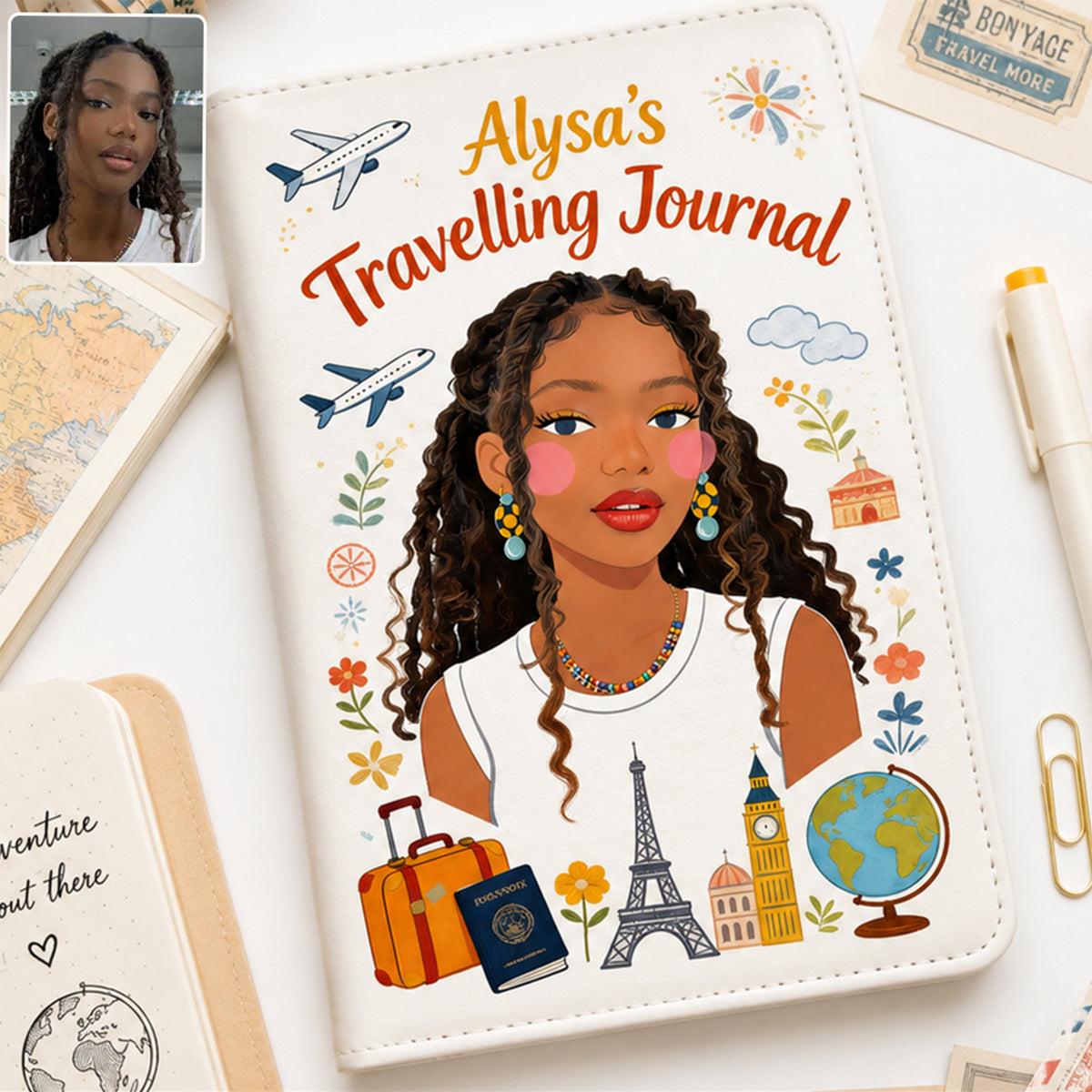 Custom Leather Travelling Journal - Personalized Travelling Leather Journal