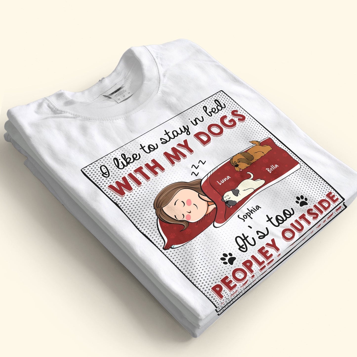 Pet-Themed Personalized Tee – Cozy Design for Valentine's, Mother's Day, and More