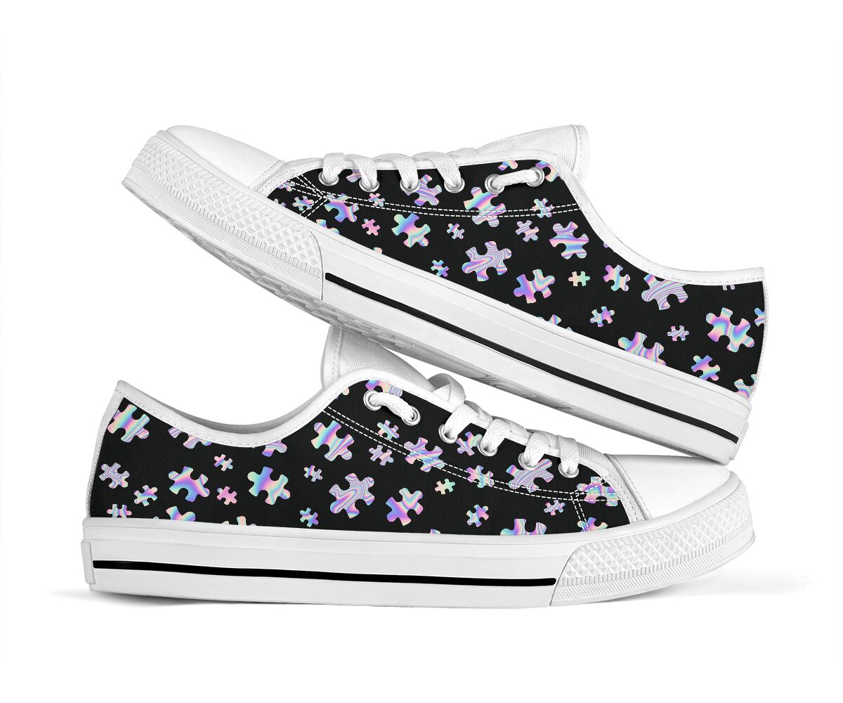 Autism Holographic Autism Awareness Low Top Shoes 0622