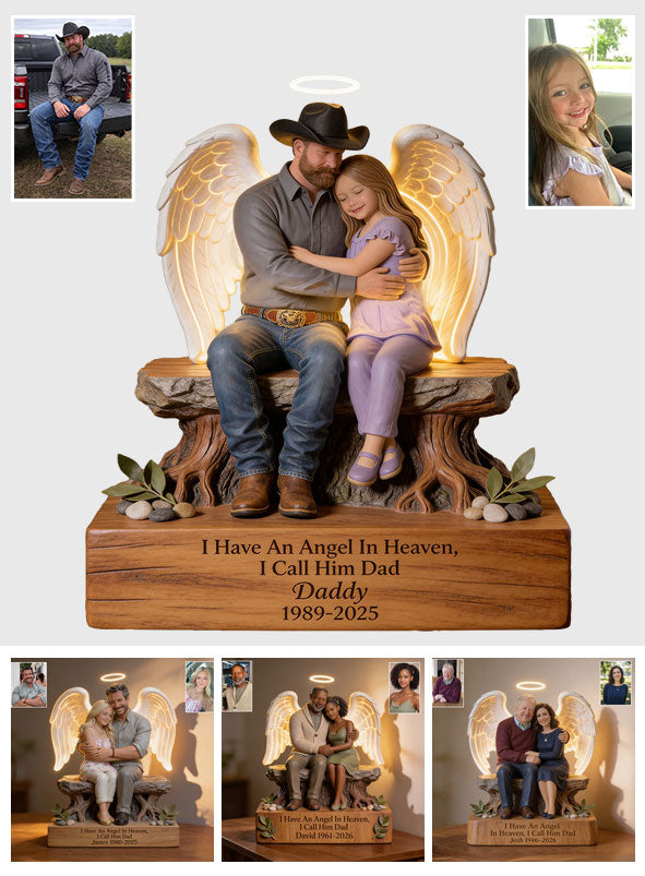 I Have An Angel In Heaven - Personalized Memorial Acrylic LED Night Light