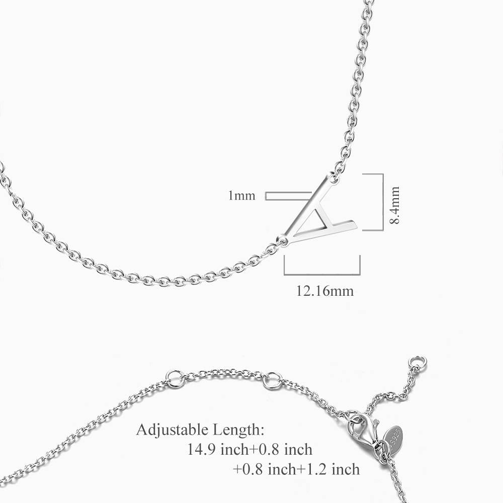 One Letter - Personalized S925 Silver/14k Gold Letter Necklace