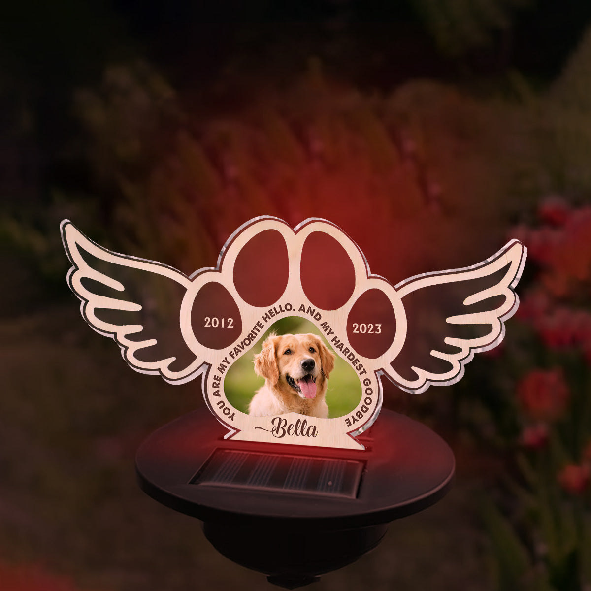 Best Friends Are Never Forgotten - Personalized Dog Garden Solar Light