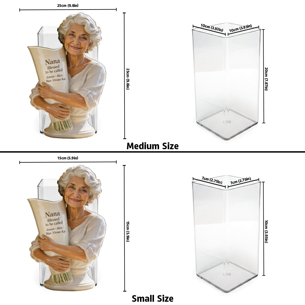Flower Bouquet Vase - Personalized Grandma Acrylic Flower Vase