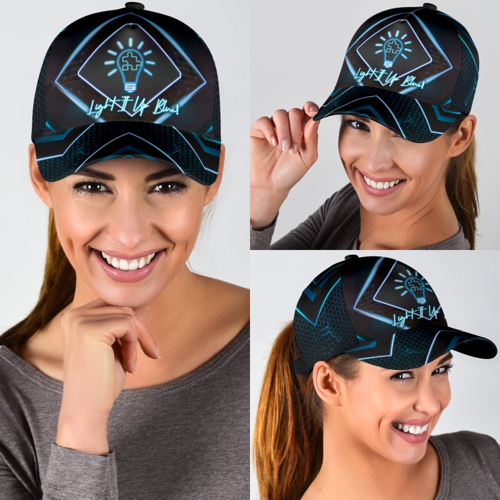 Autism Light It Up Blue - Autism Awareness Classic Cap 0921