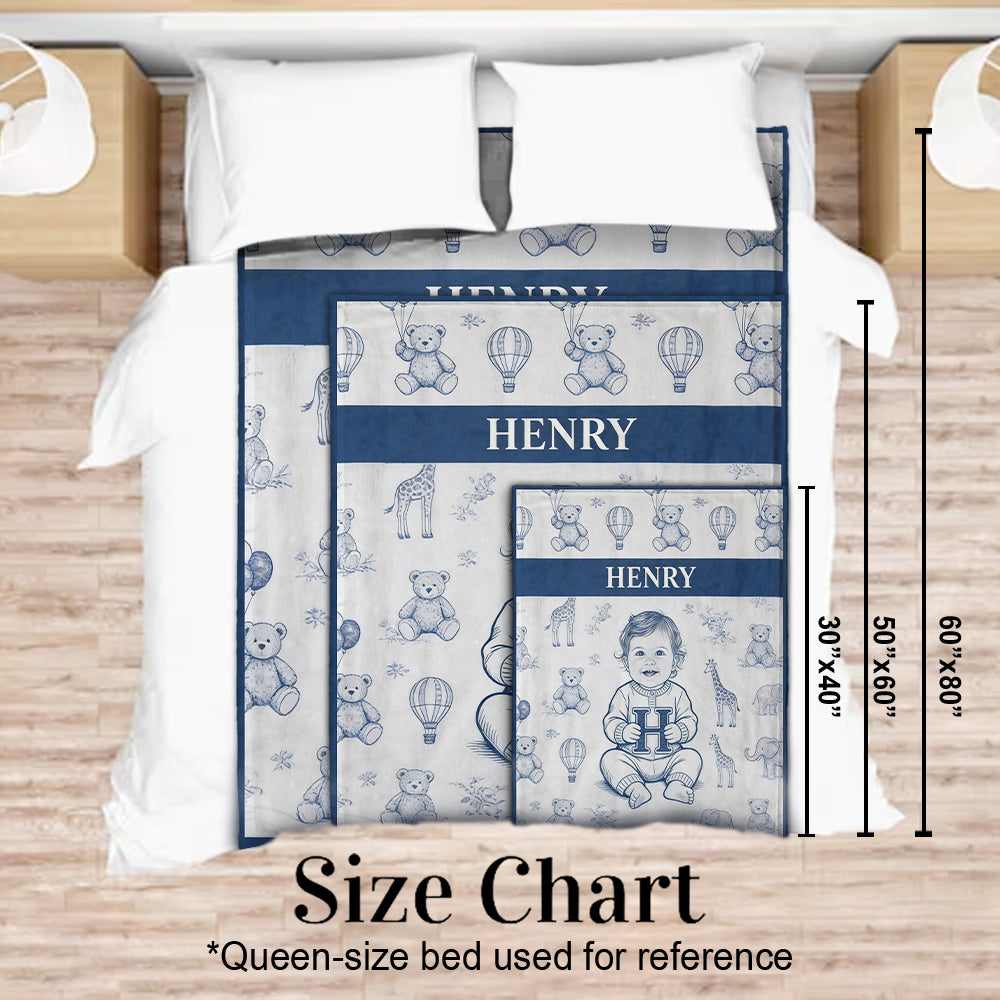 Custom Any Photo, Any Letter - Personalized Kid Blanket