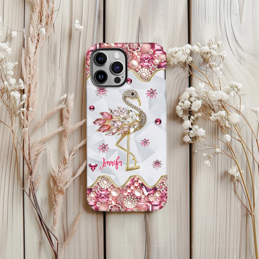 Just A Girl Who Loves Flamingos - Personalized Flamingo Full Print Phone Case