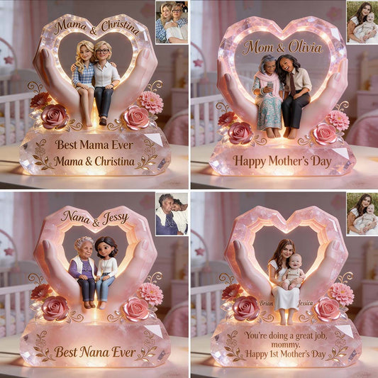 Happy Mother's Day - Personalized Mother Acrylic LED Night Light