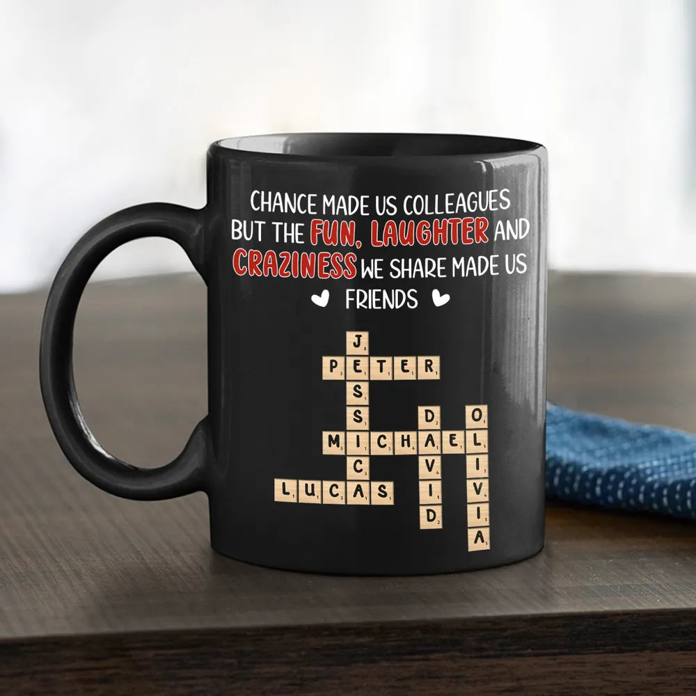 Personalized Full Color Mug for Coworkers – Chance Made Us Colleagues Design, Unique Office Gift for Friends & Coffee Lovers