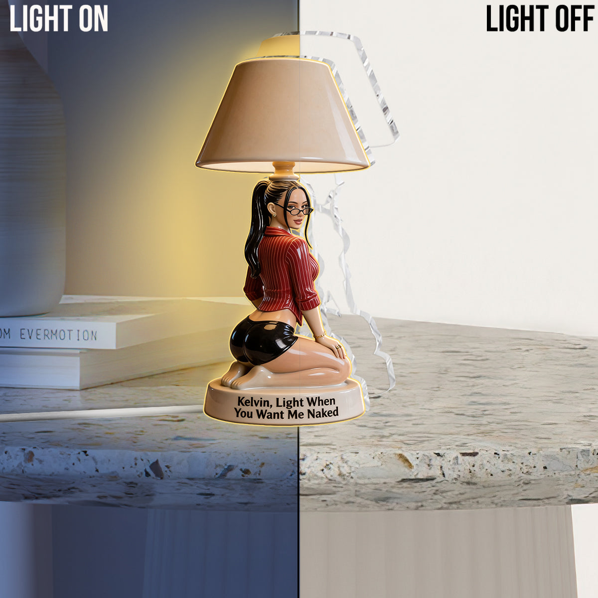 Light When You Miss Me - Personalized Spicy Couple Acrylic LED Night Light