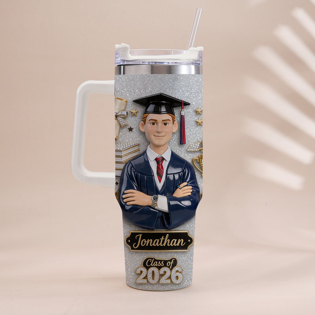 Graduation Girl - Personalized Graduation Tumbler With Handle