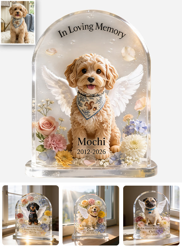 In Loving Memory - Personalized Dog Custom Shaped Acrylic Plaque