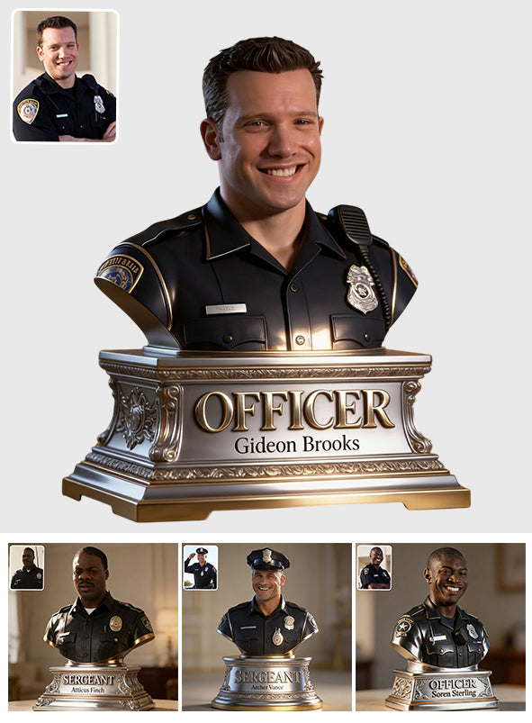 Custom Any Photo - Personalized Police Officer Custom Shaped Acrylic Plaque