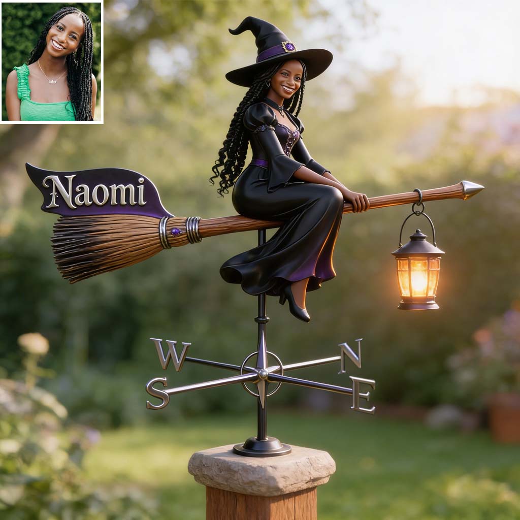Custom Any Photo - Personalized Witch Weather Vane