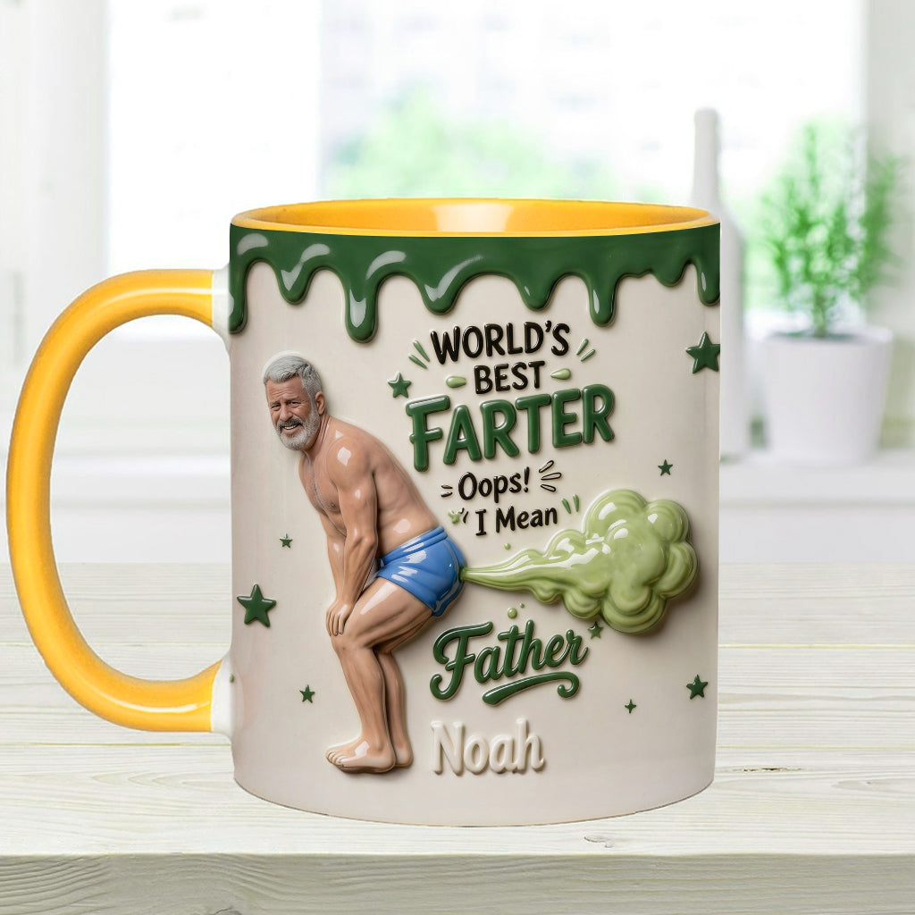 Best Farter Ever - Personalized Father Accent Mug & Coaster