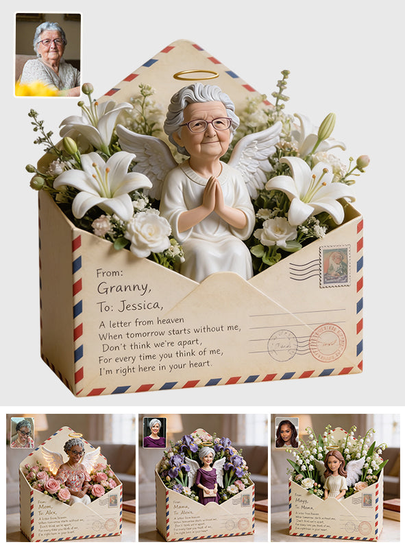 A Letter From Heaven - Personalized Memorial Custom Shaped Acrylic Plaque