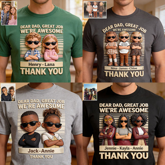 Great Job Dad - Personalized Father All Over Shirt