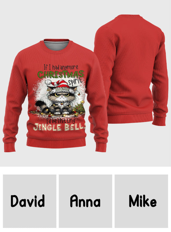 Christmas Spirit - Personalized Christmas Ugly Sweater
