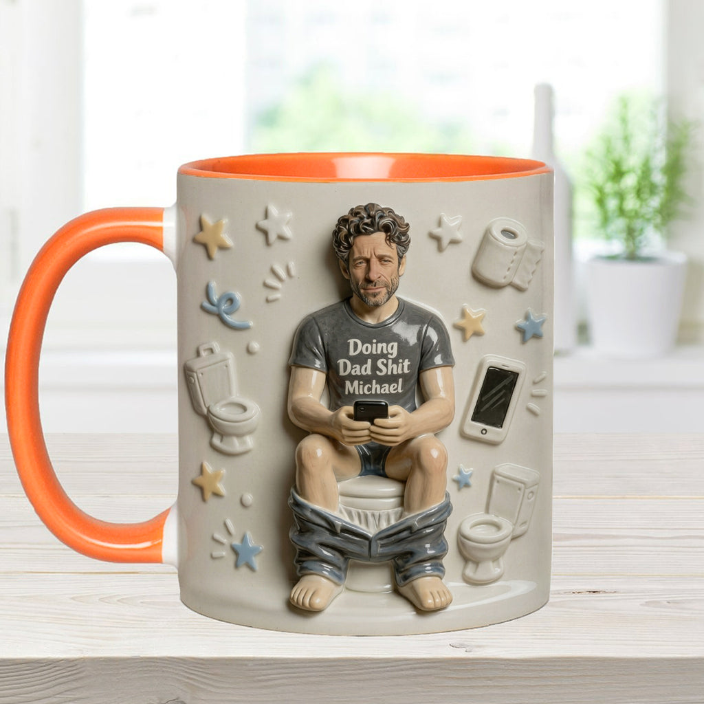 Best Time Of Day - Personalized Father Accent Mug & Coaster