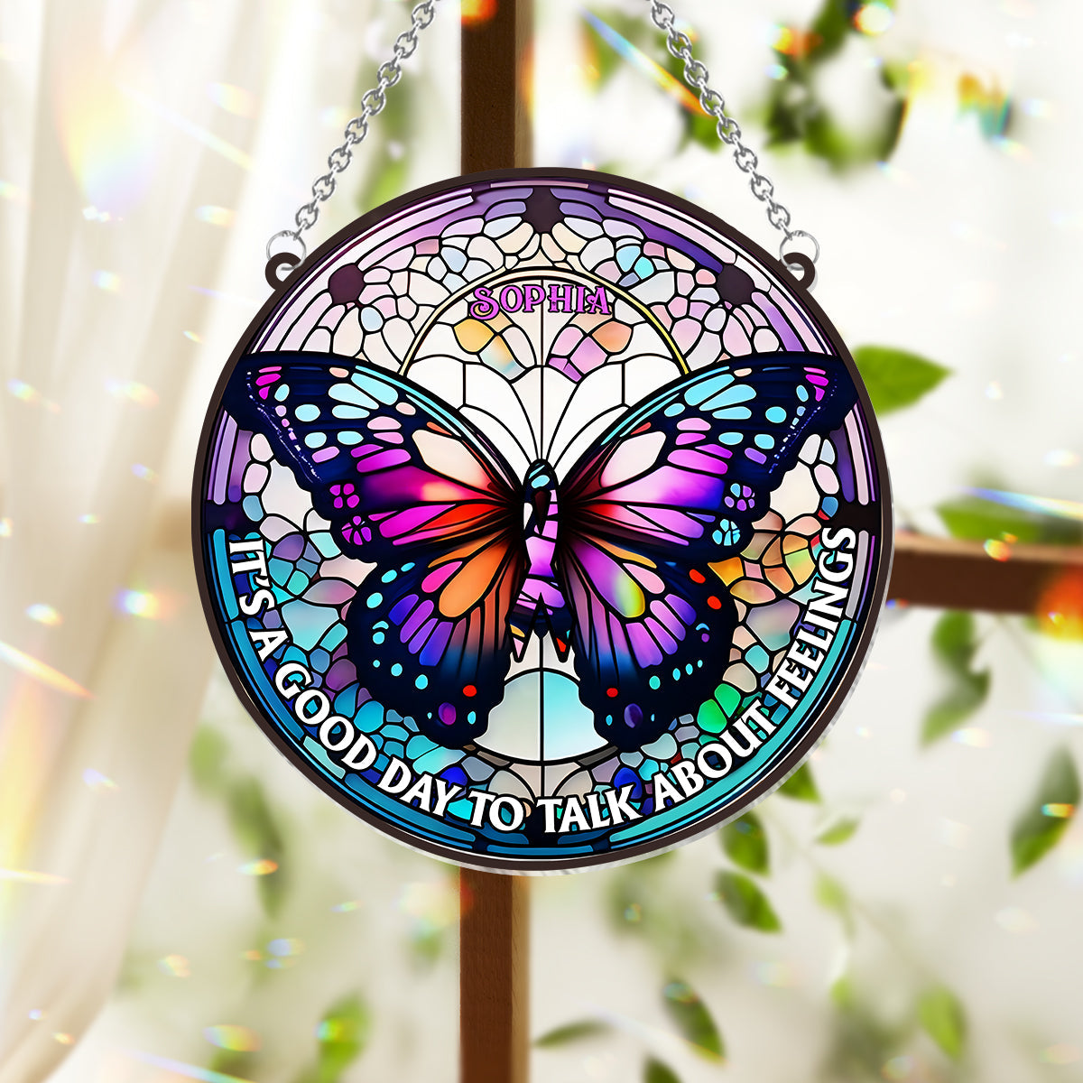 It's A Good Day To Talk About Feelings - Personalized Window Hanging Suncatcher Ornament